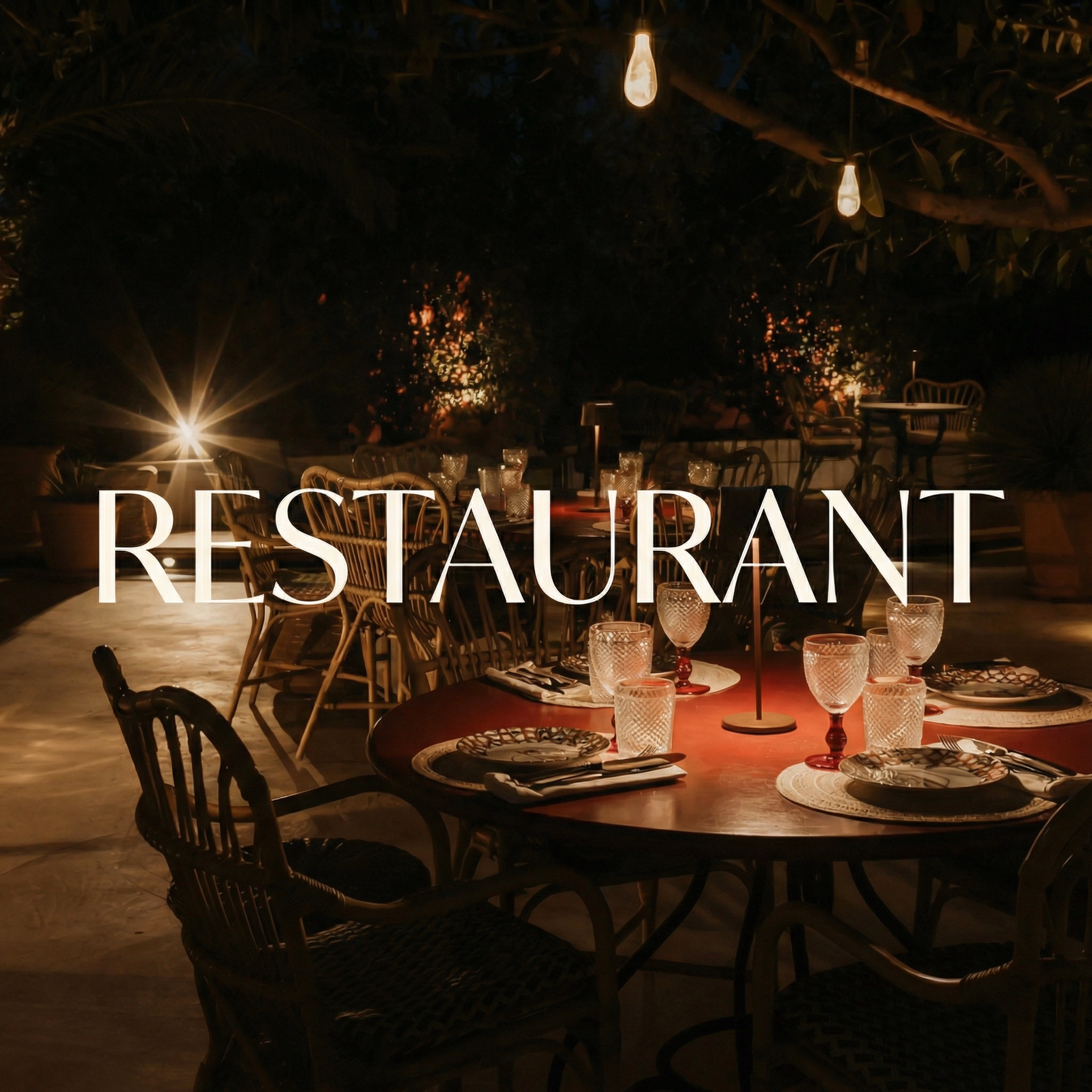 Restaurant table setting