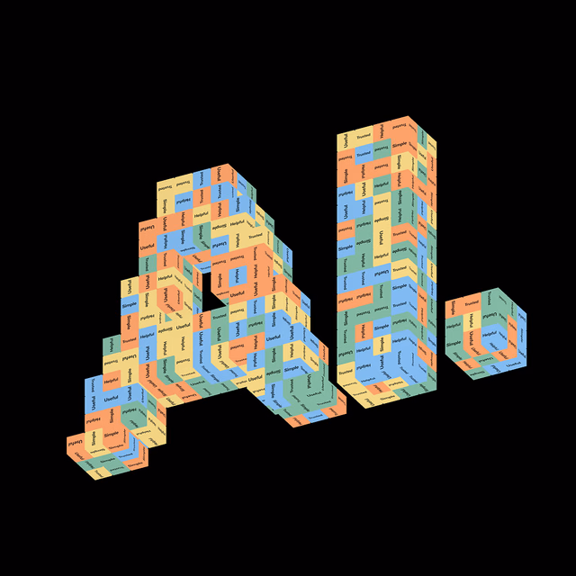 AI typographic interface graphic